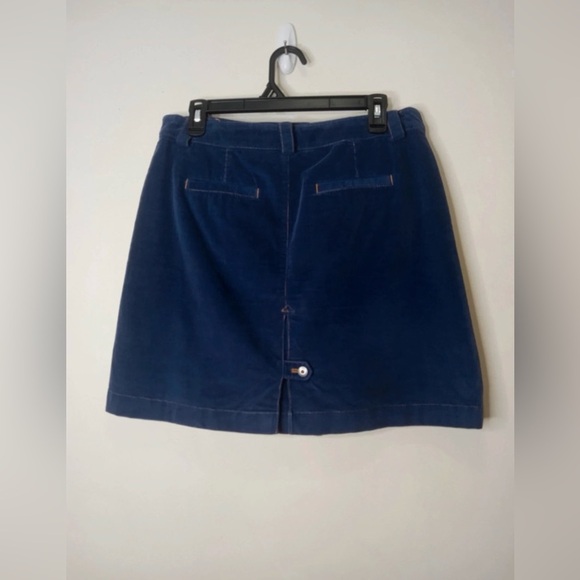 Brooks Brothers Navy Corduroy Skirt With Zipper Pockets Size 8 - Picture 2 of 10